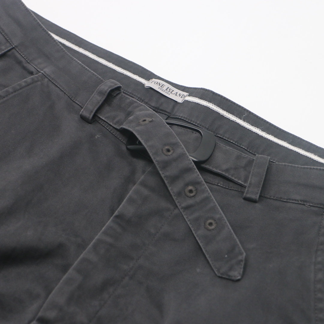 Stone Island Logo Patch Cargo Pants 'Black'