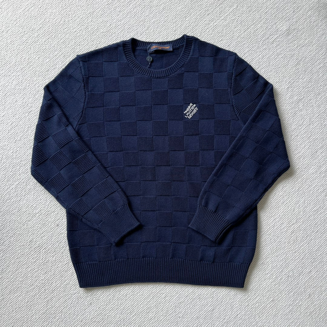LV Damier wool sweatshirt navy