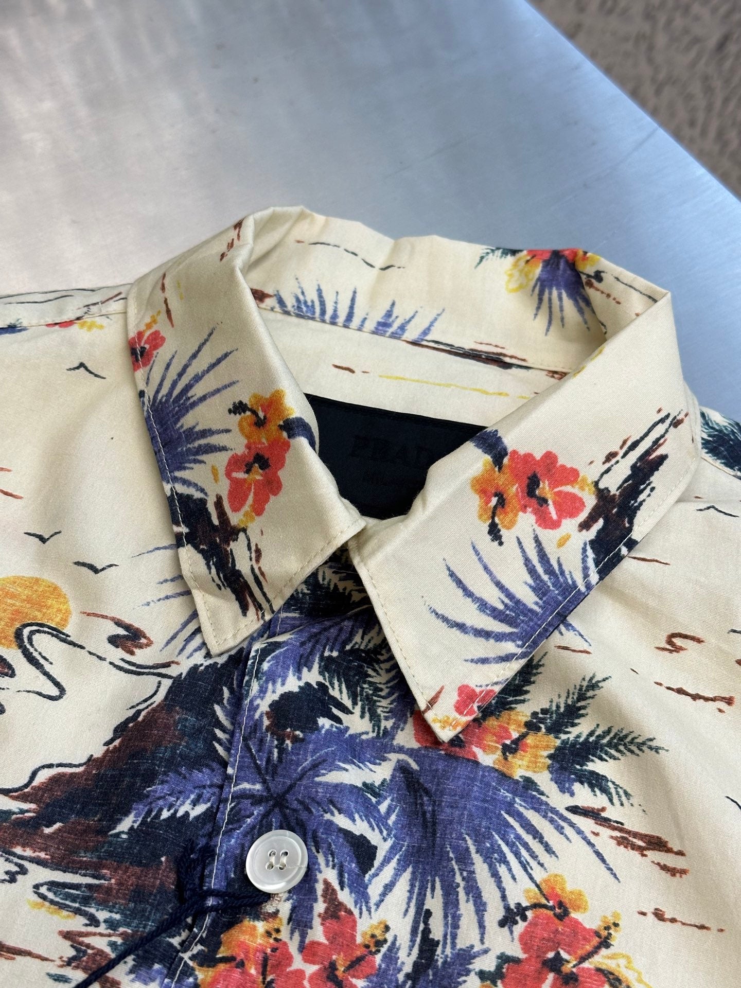 Prada Hawaii print bowling shirt