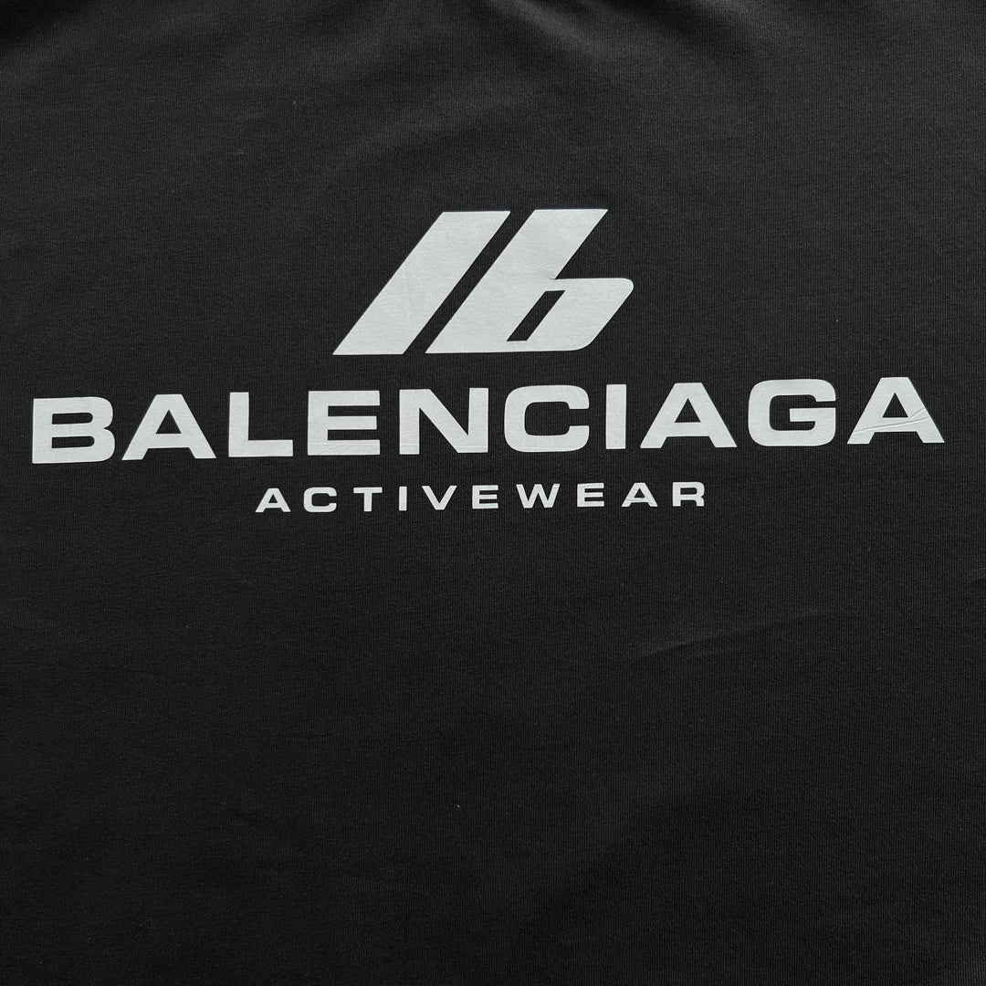 Balenciaga ACTIVEWEAR T-SHIRT MEDIUM FIT IN BLACK