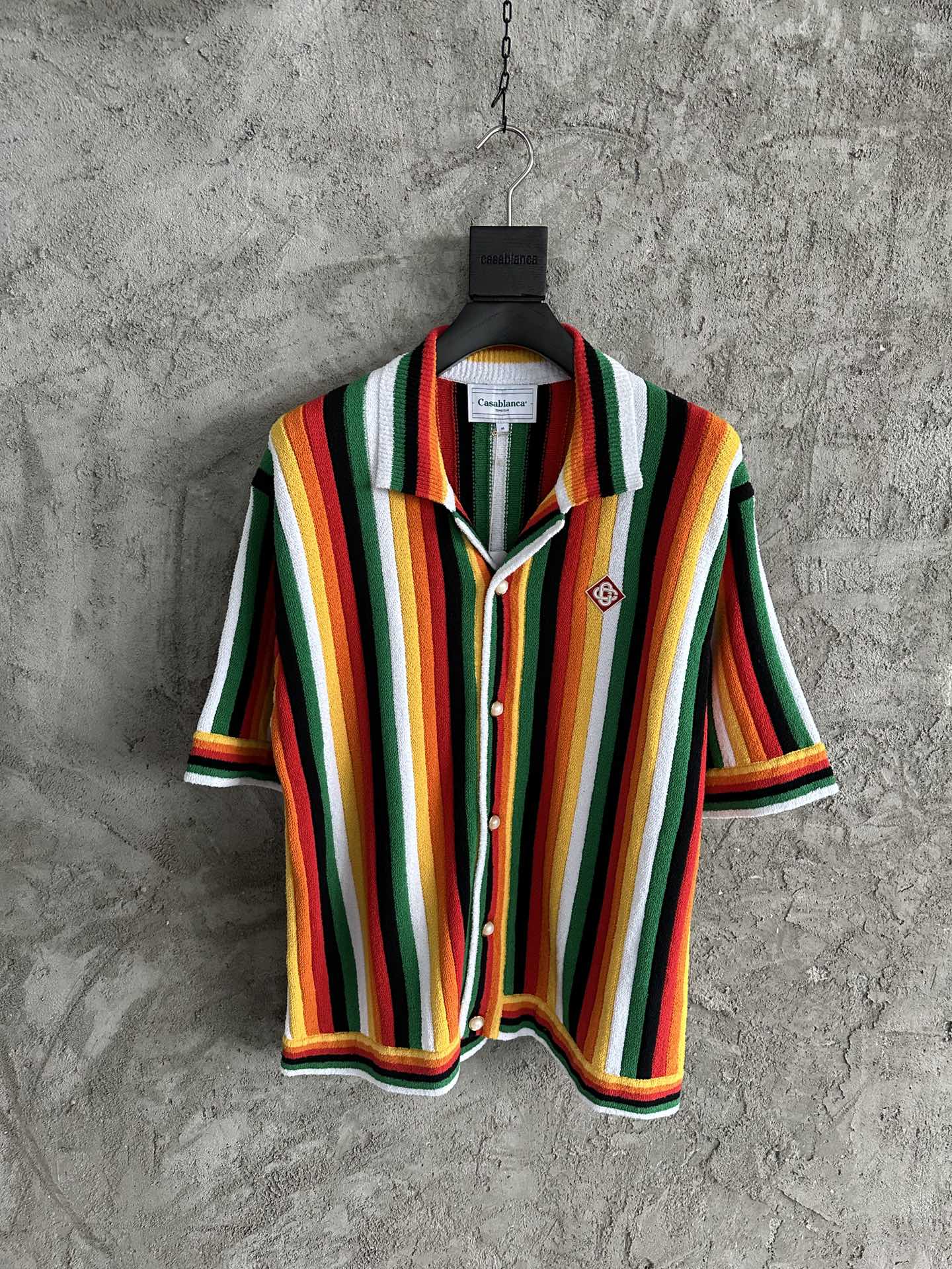 Casablanca striped towelling shirt
