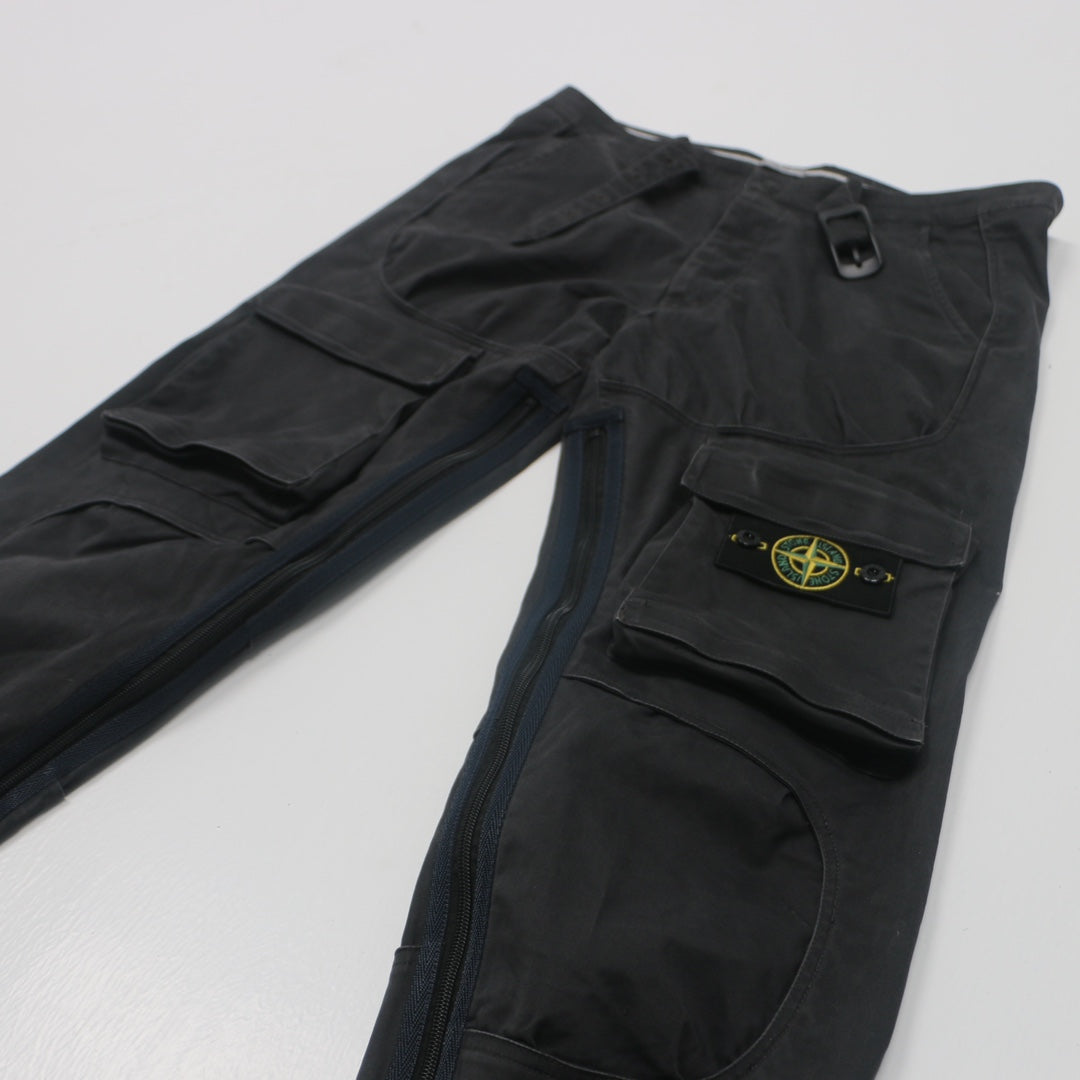 Stone Island Logo Patch Cargo Pants 'Black'