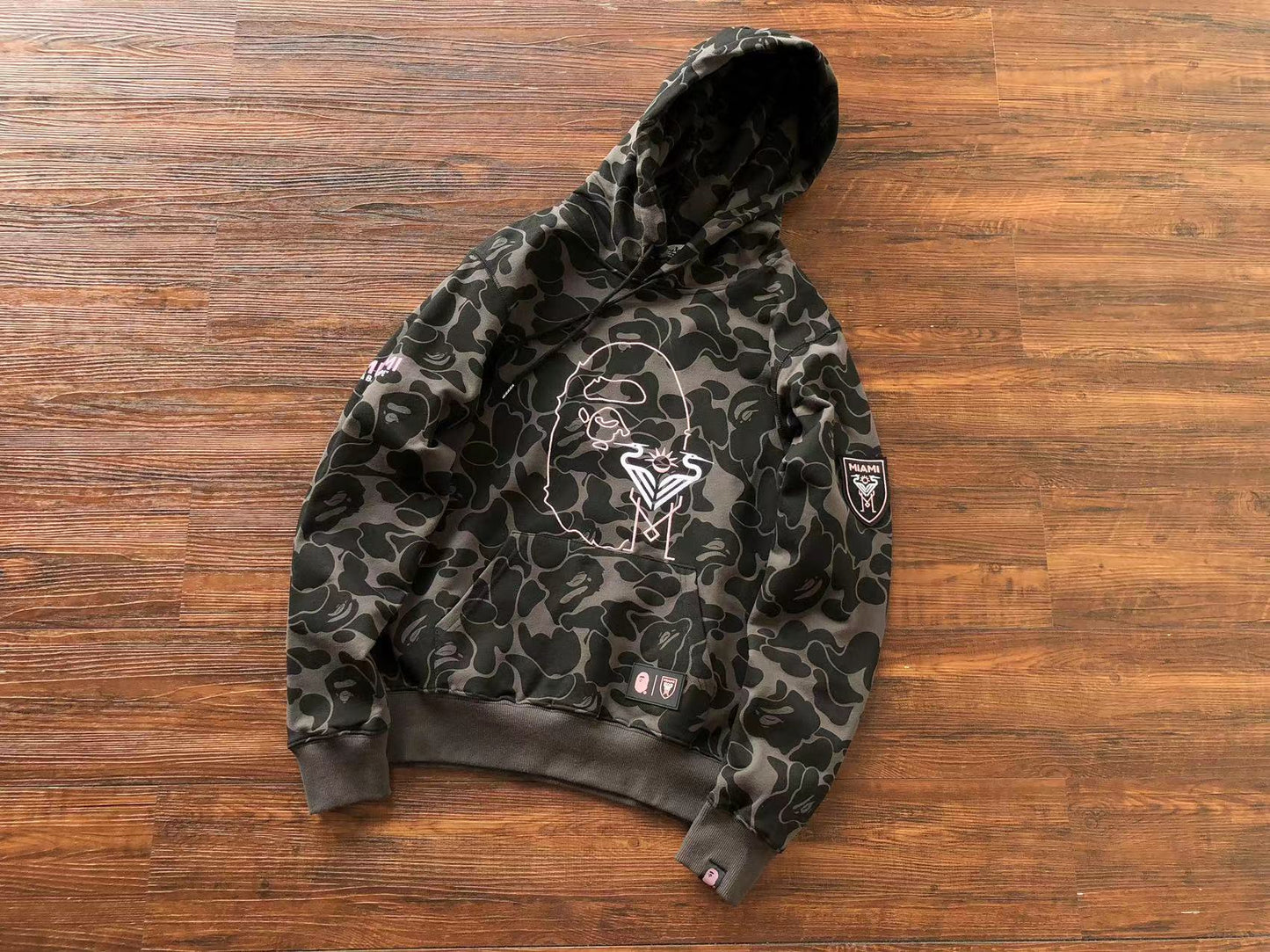 BAPE x Inter Miami CF Camo Pullover Hoodie