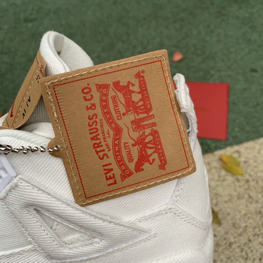 Levi's x Air Jordan 4 Retro 'White Denim'