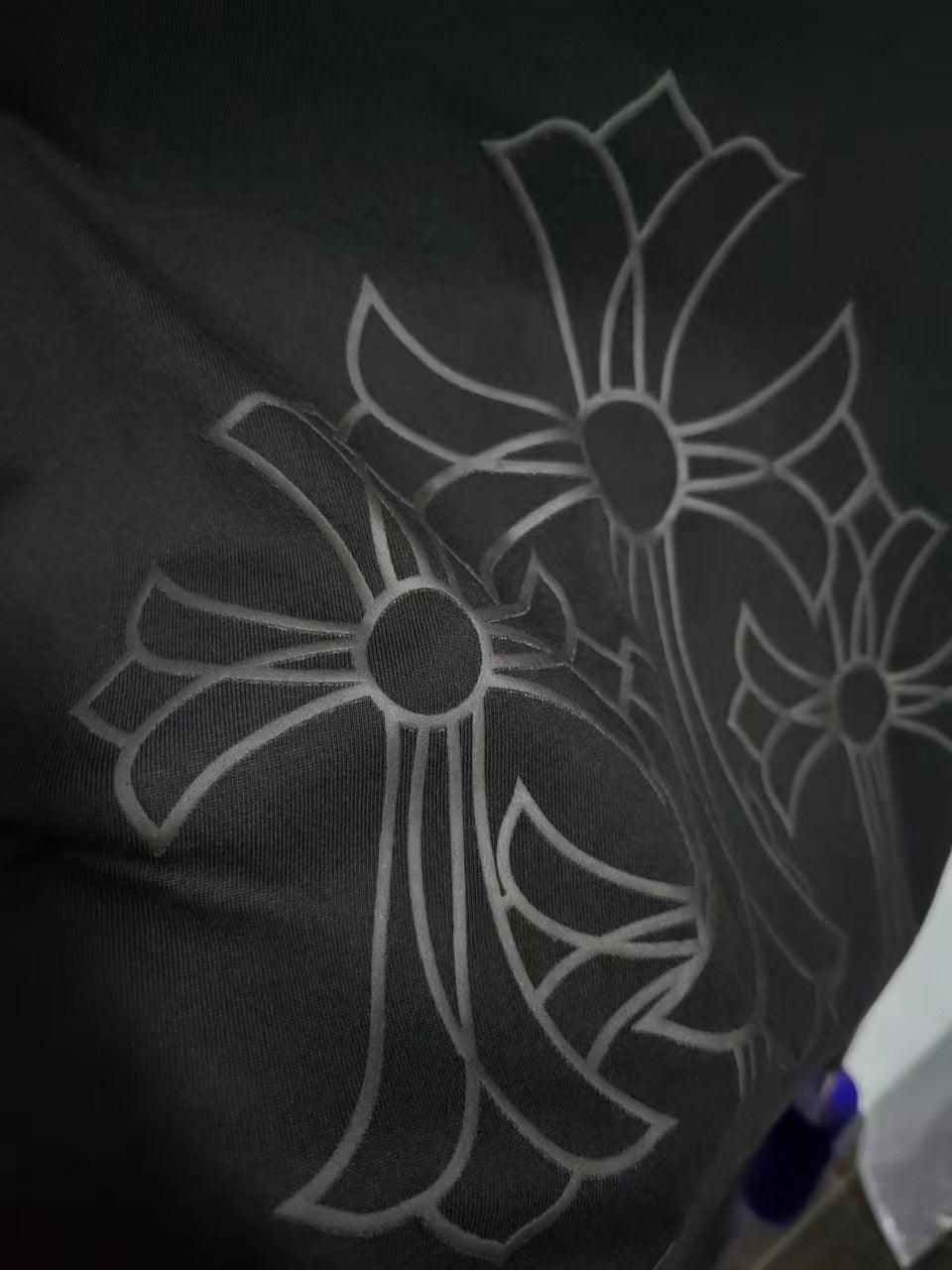 Chrome Hearts black on black cross t-shirt