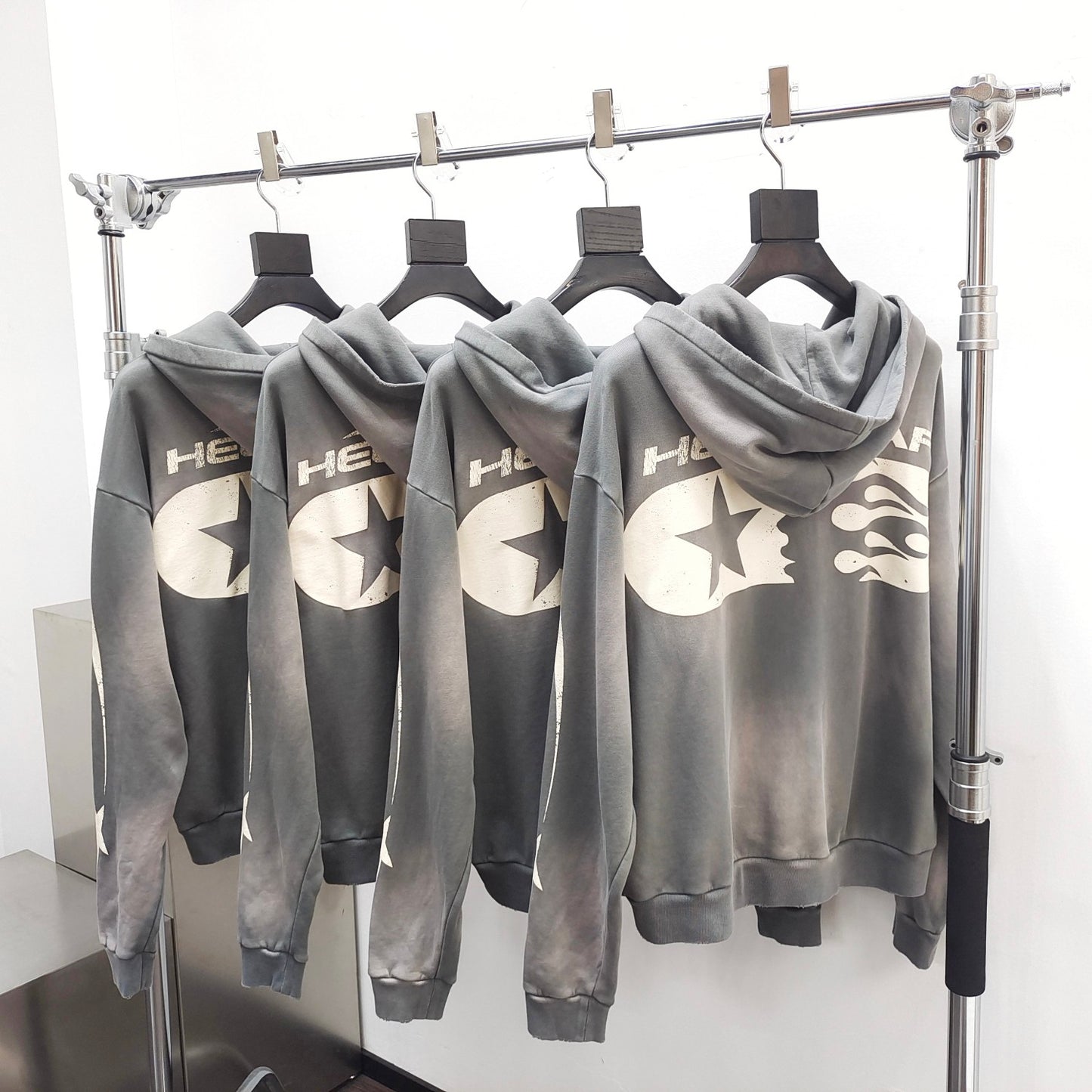 Hellstar Studios Zip Hoodie 'Grey'