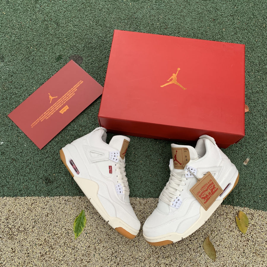 Levi's x Air Jordan 4 Retro 'White Denim'