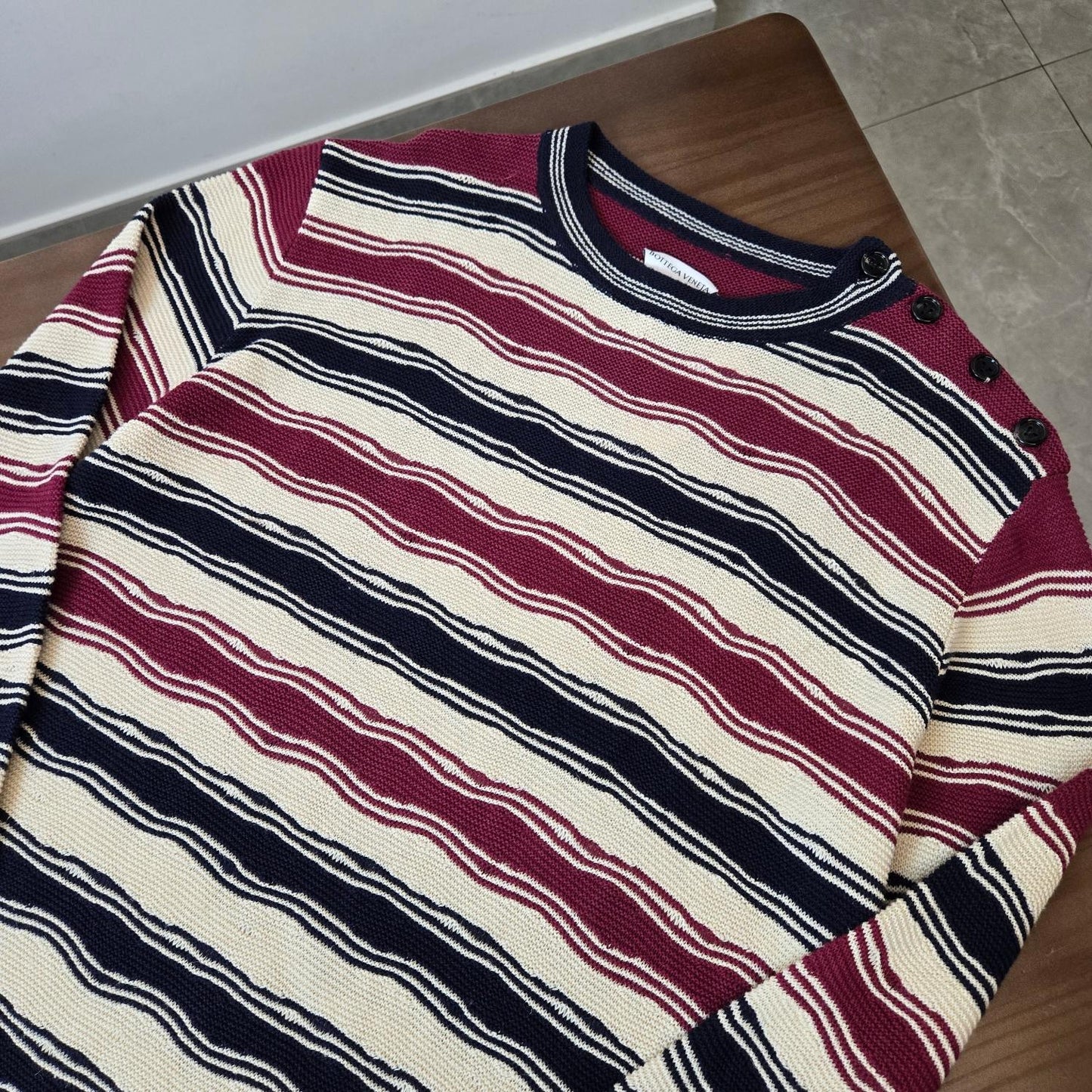 Bottega Venta Distorted Stripe Sweater