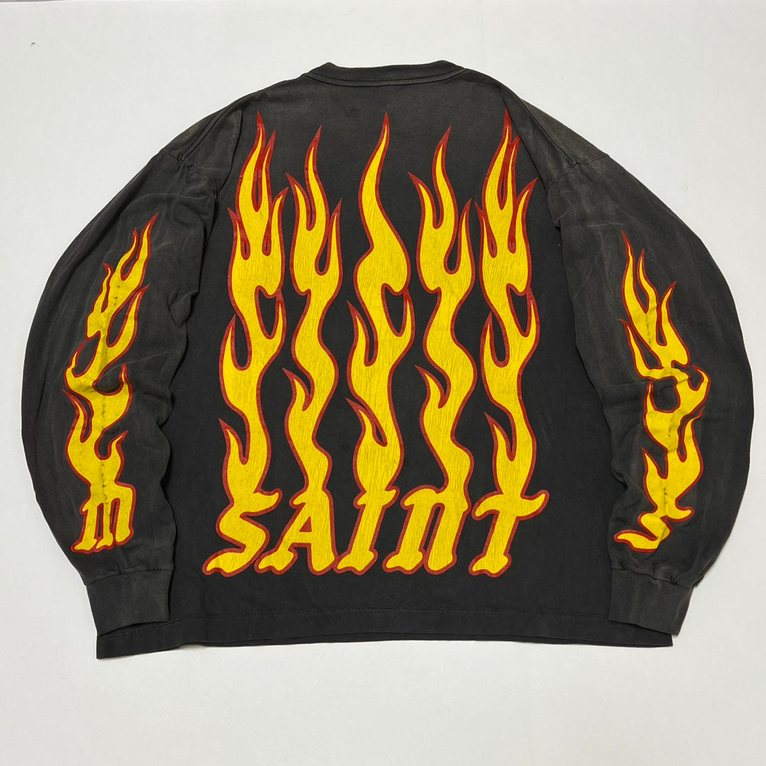 SAINT Michael x Cactus Plant Flea Market SOUL ON FIRE L/S