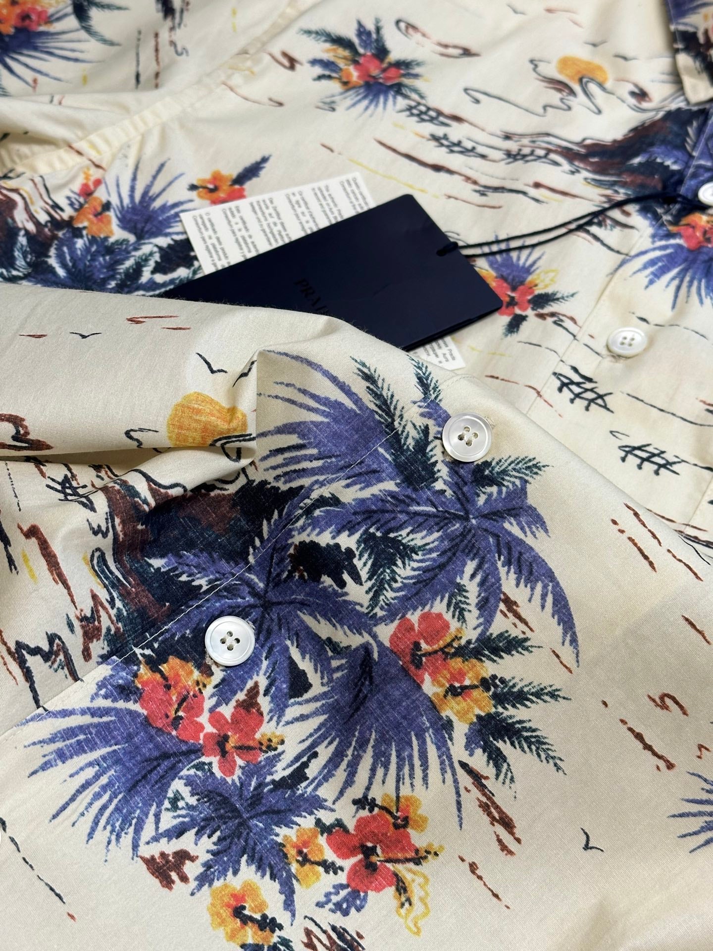 Prada Hawaii print bowling shirt