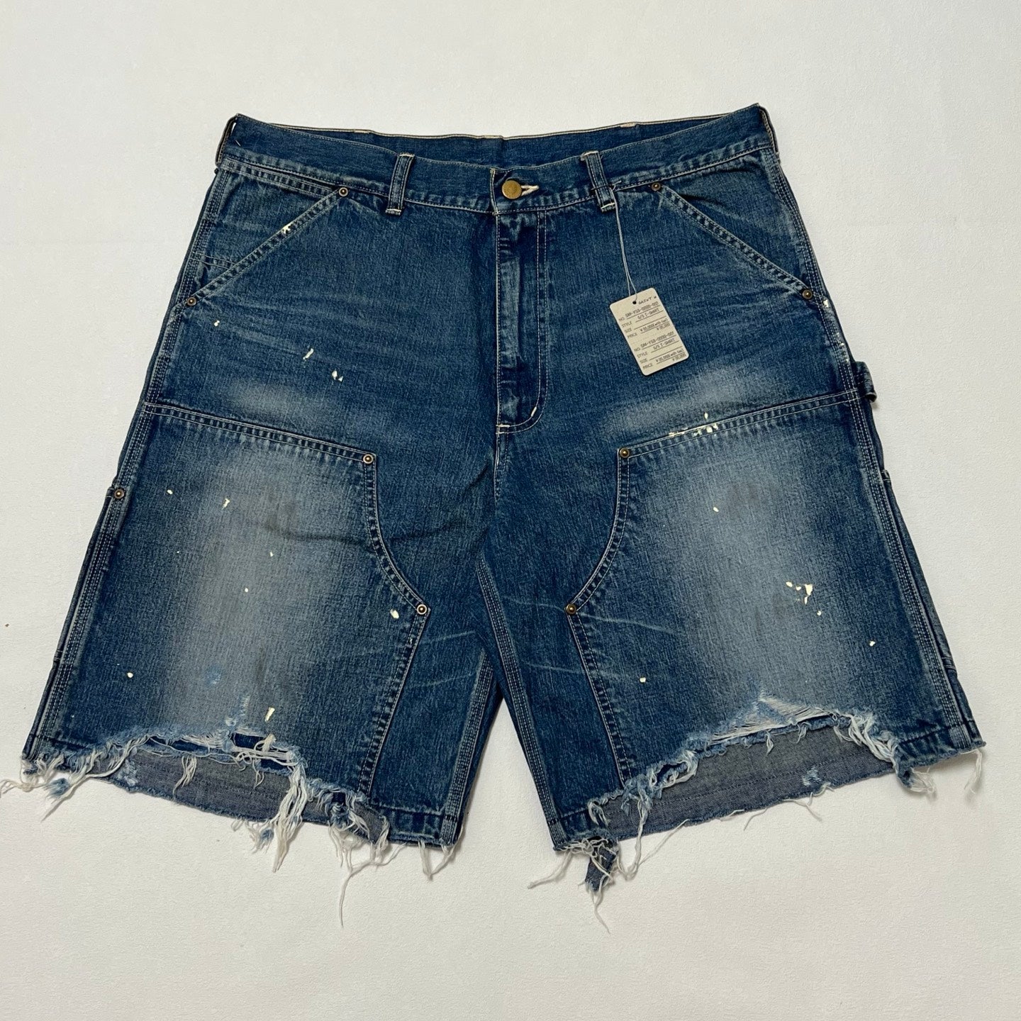 Saint Michael distressed denim shorts