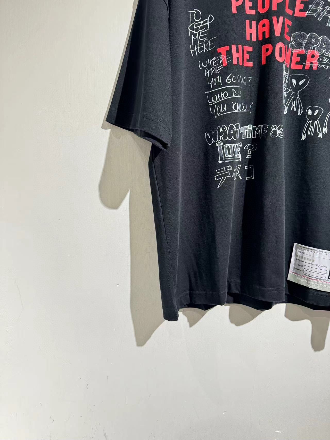 Maison Mihara Yasuhiro Slogan T-Shirt