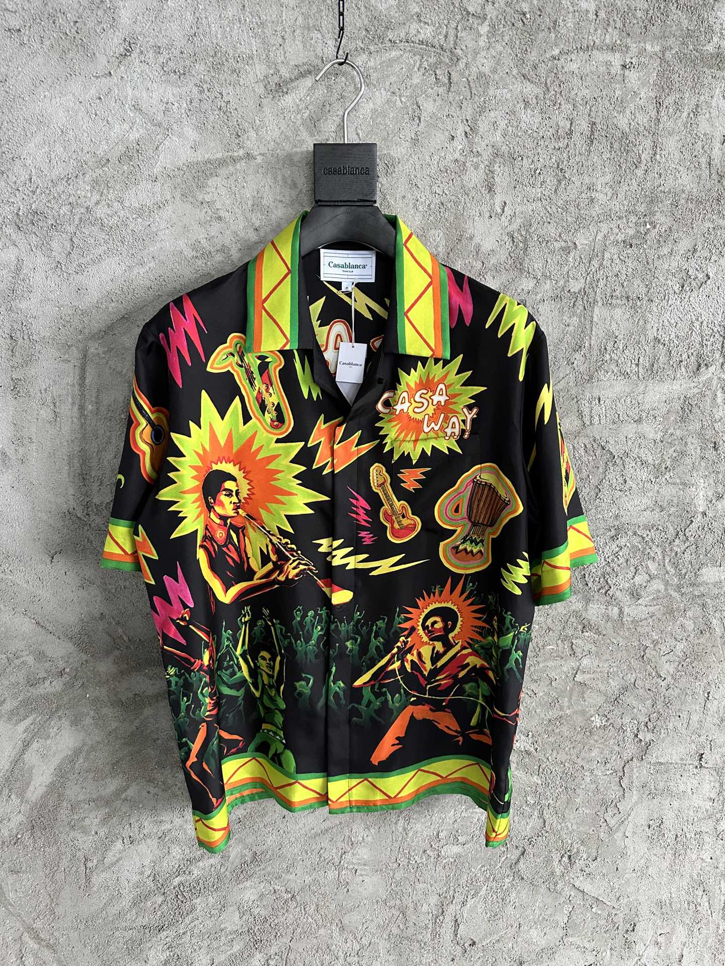 Casablanca Music for the people multicolor silk shirt