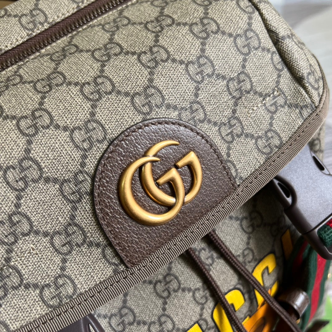 GG Cat Print Skateboard Backpack