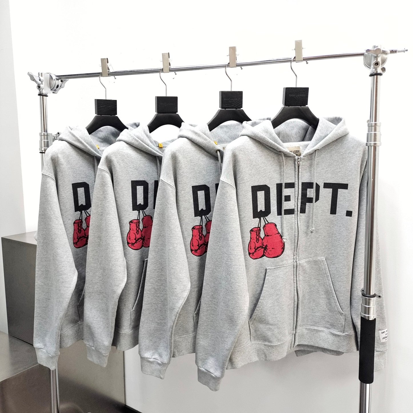 GALLERY DEPT. BOXING MERCH ZIP HOODIE Grey