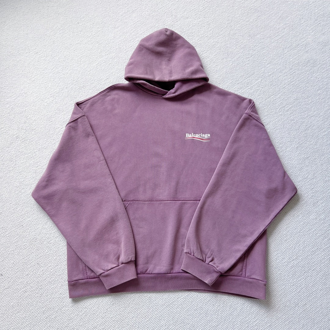 BB Men's Political Campaign Hoodie Medium Fit in Faded Purple