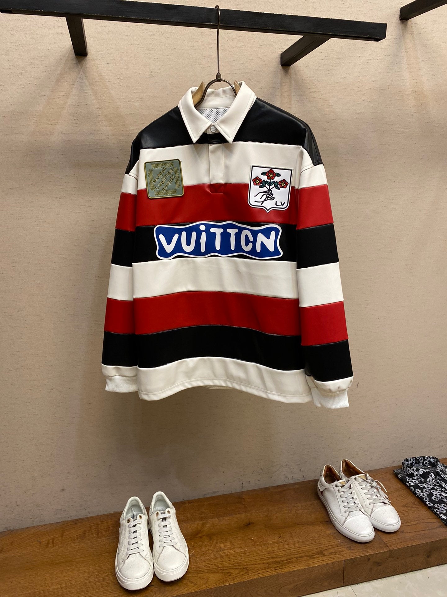 Louis Vuitton Long-Sleeved Intarsia Rugby Polo