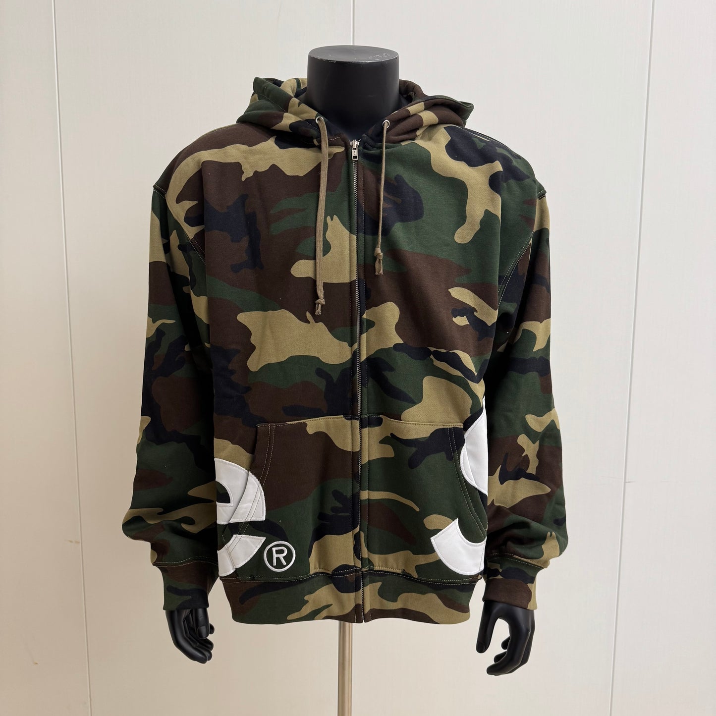 SUP Big Logo Zip Up Hooded Sweatshirt 'Woodland Camo'