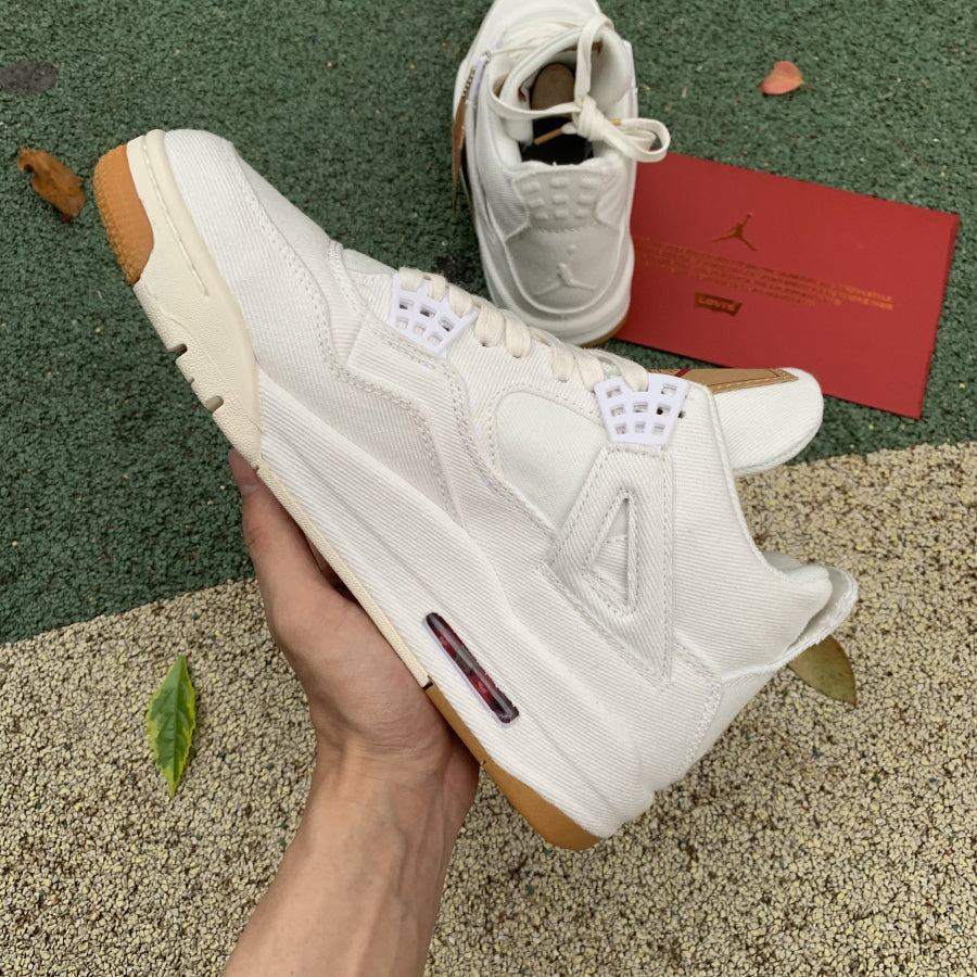 Levi's x Air Jordan 4 Retro 'White Denim'