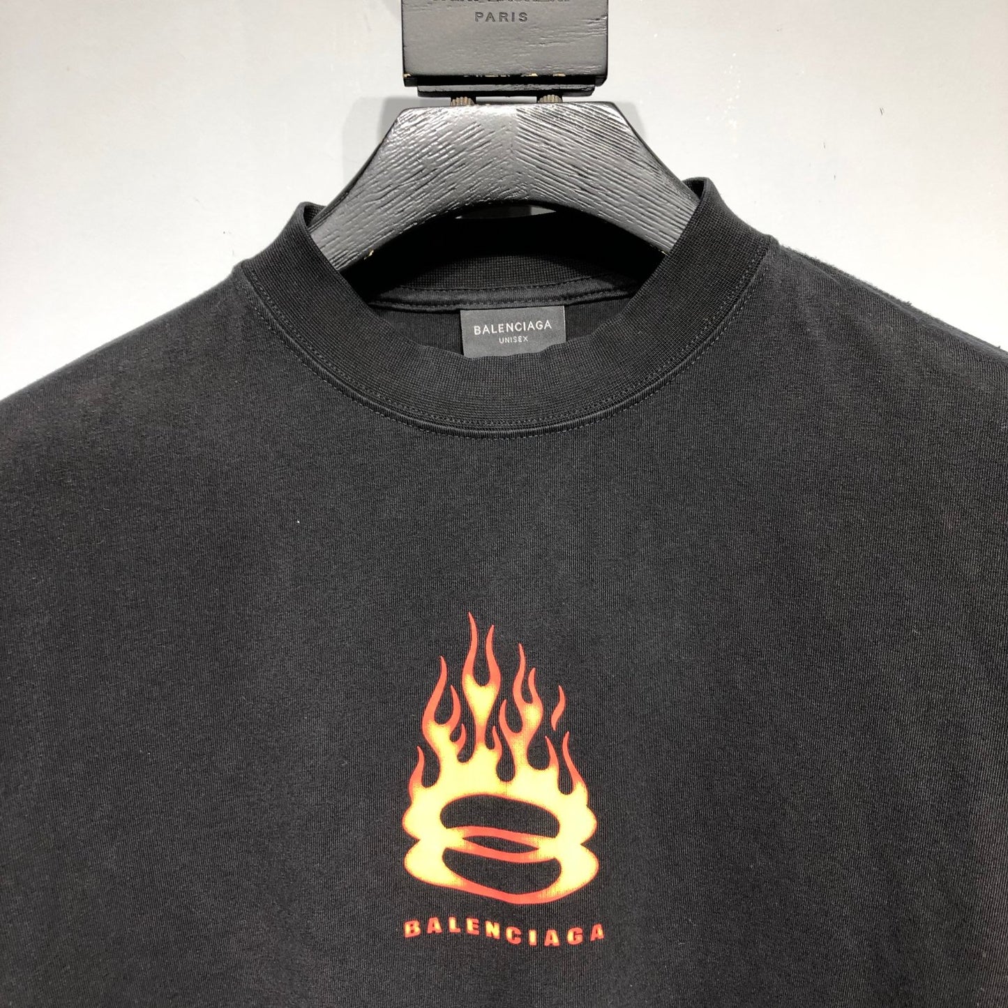BALENCIAGA BURNING UNITY T-SHIRT IN BLACK