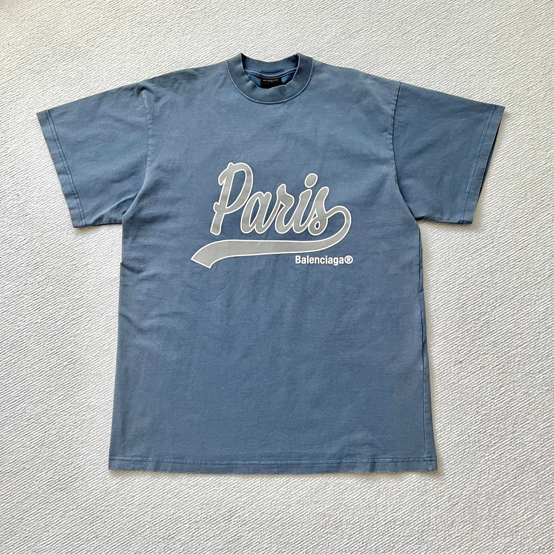 BB ENJOY PARIS T-SHIRT OVERSIZED IN FADED BLUE