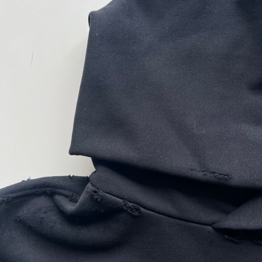 NEW BALENCIAGA BACK HOODIE MEDIUM FIT IN BLACK