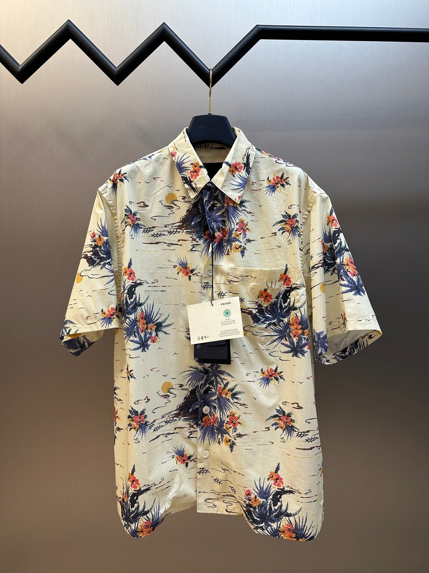 Prada Hawaii print bowling shirt