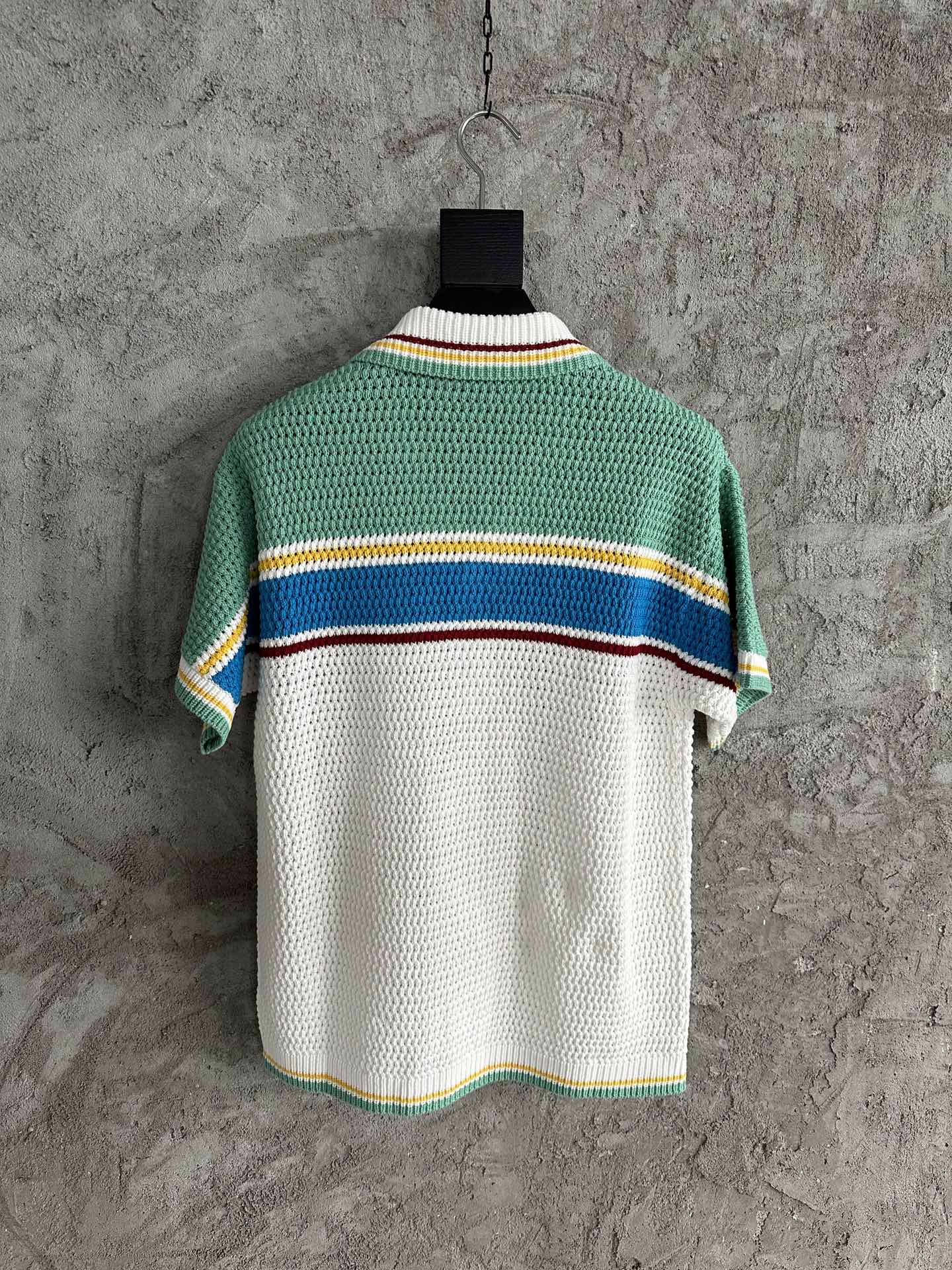 Casablanca CROCHET TENNIS SHIRT WHITE