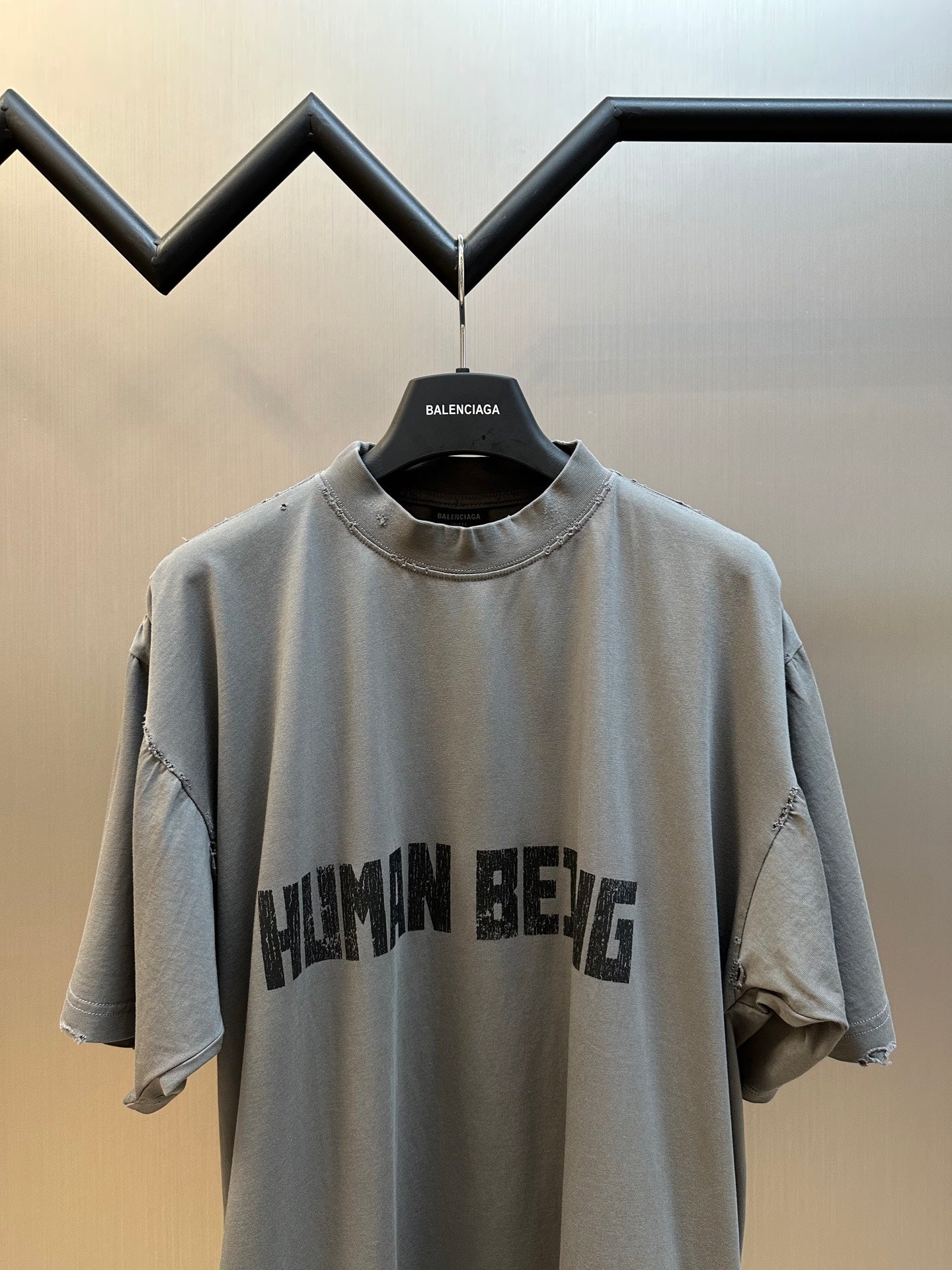 BB Men's Human Being Shifted T-shirt in Dark Grey