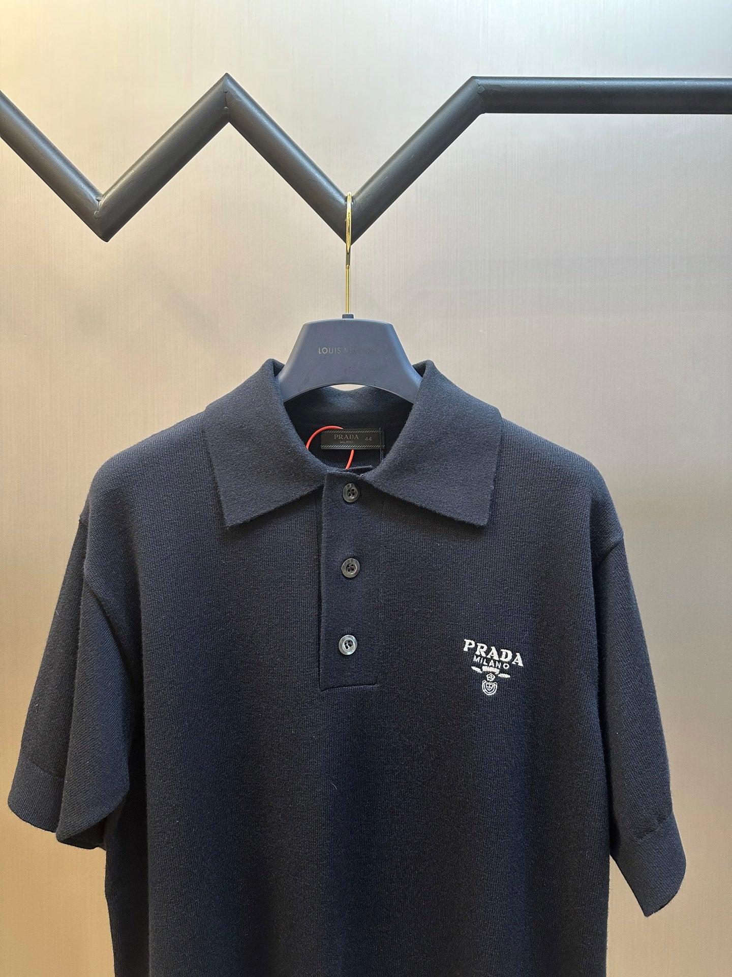 Prada silk cotton polo shirt