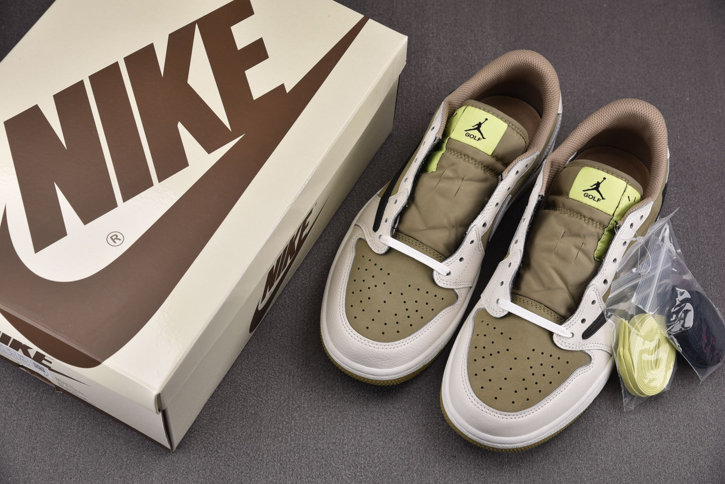 Travis Scott x Air Jordan 1 Low Golf 'Neutral Olive'