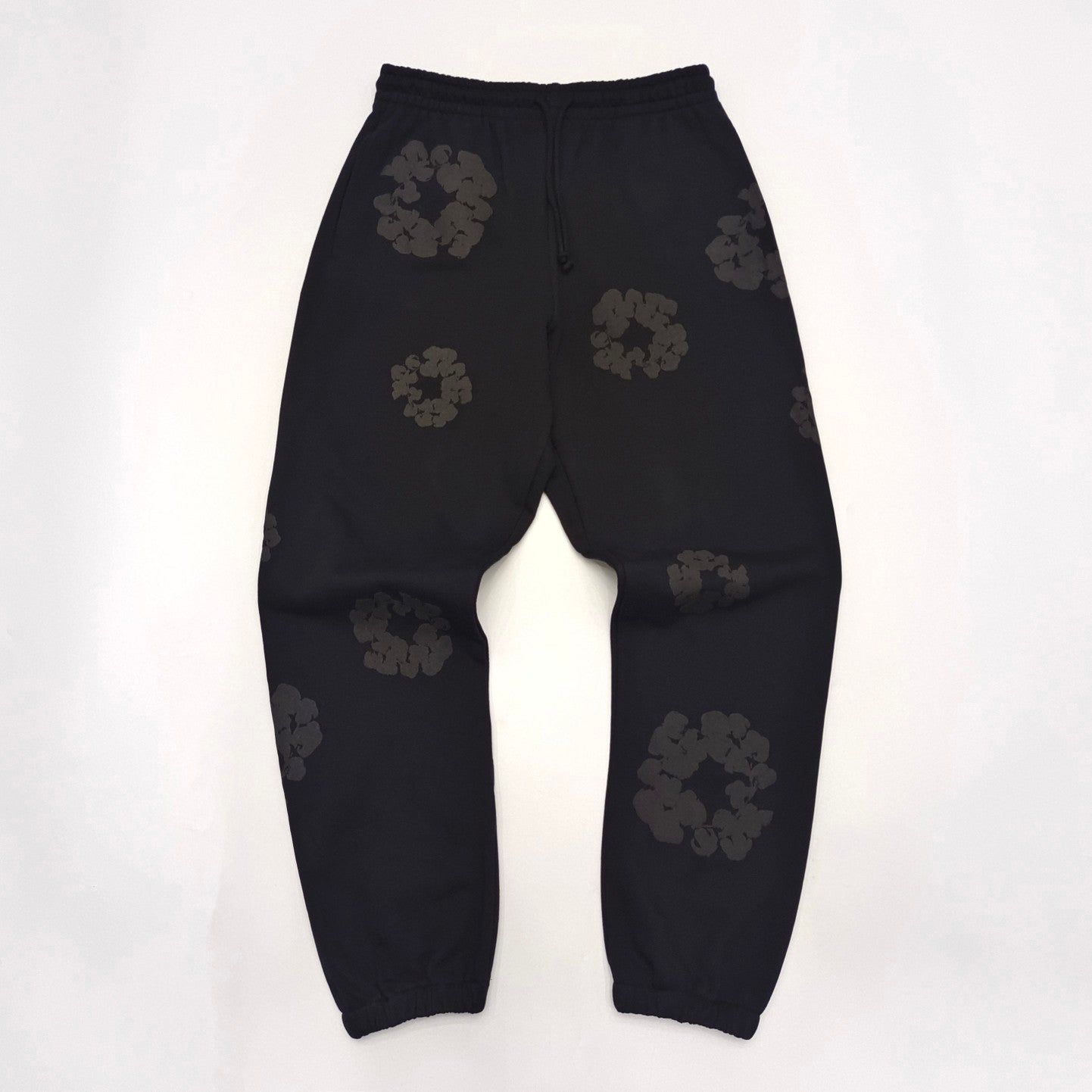 Denim Tears Cotton Wreath Sweatpants Black Monochrome