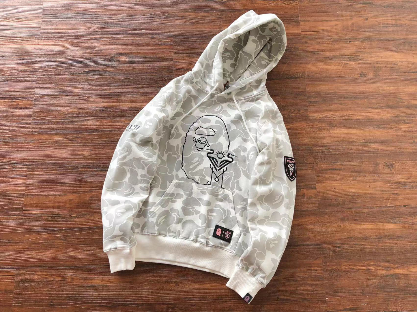 BAPE x Inter Miami CF Camo Pullover Hoodie