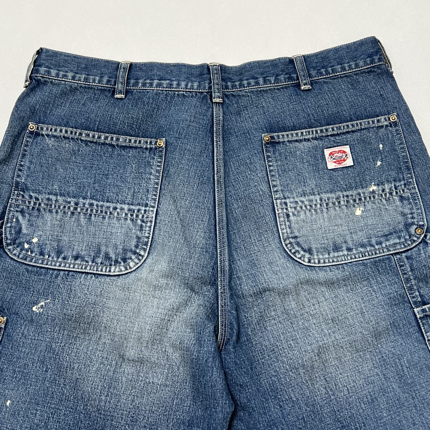 Saint Michael distressed denim shorts