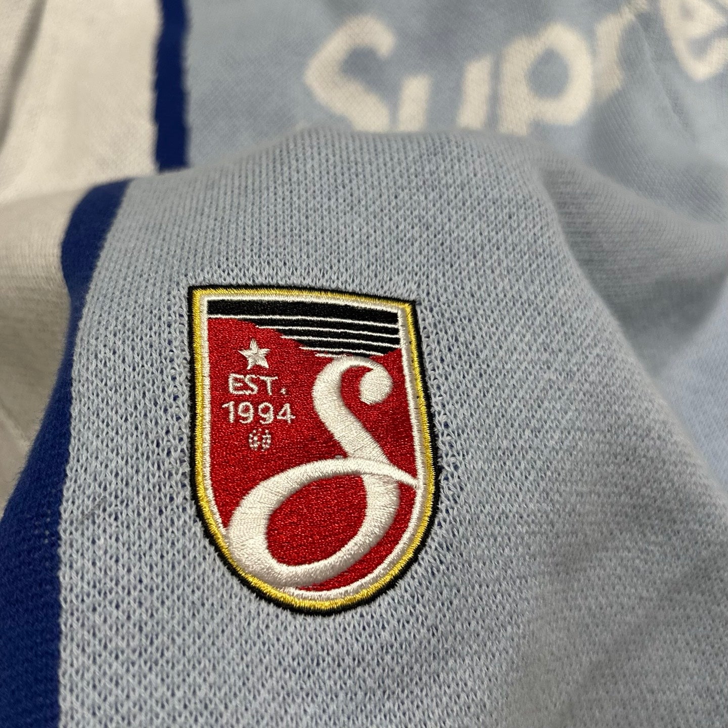 SUP Umbro Knit Soccer Shorts in Light Blue