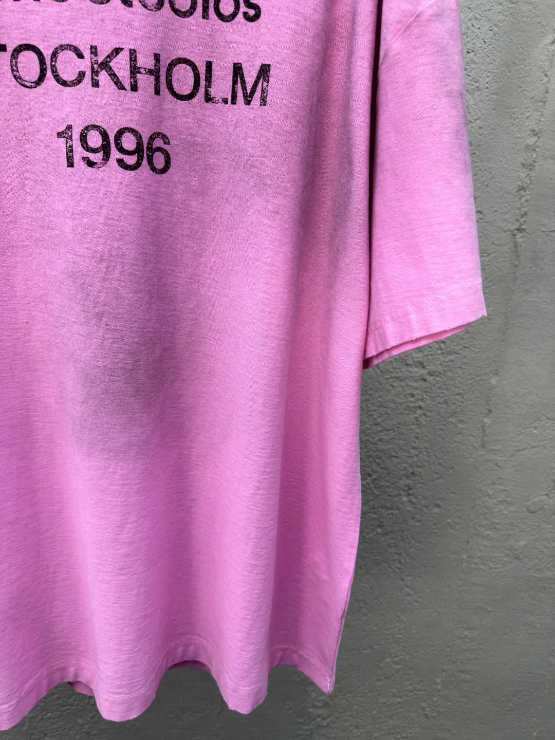 Acne Studio WMNS logo pink tee