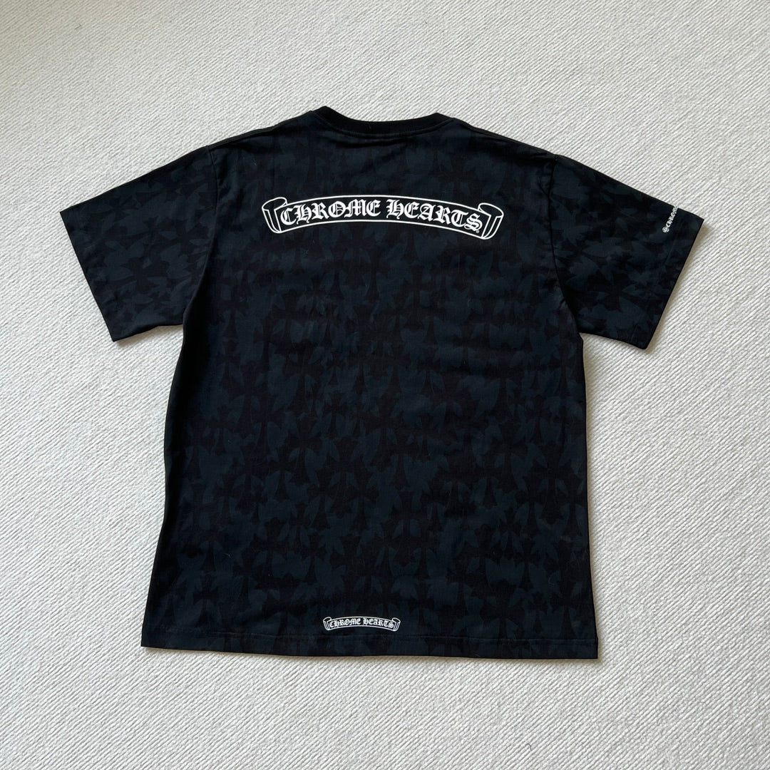 Chrome Hearts Cemetery Cross Monogram Print Tee
