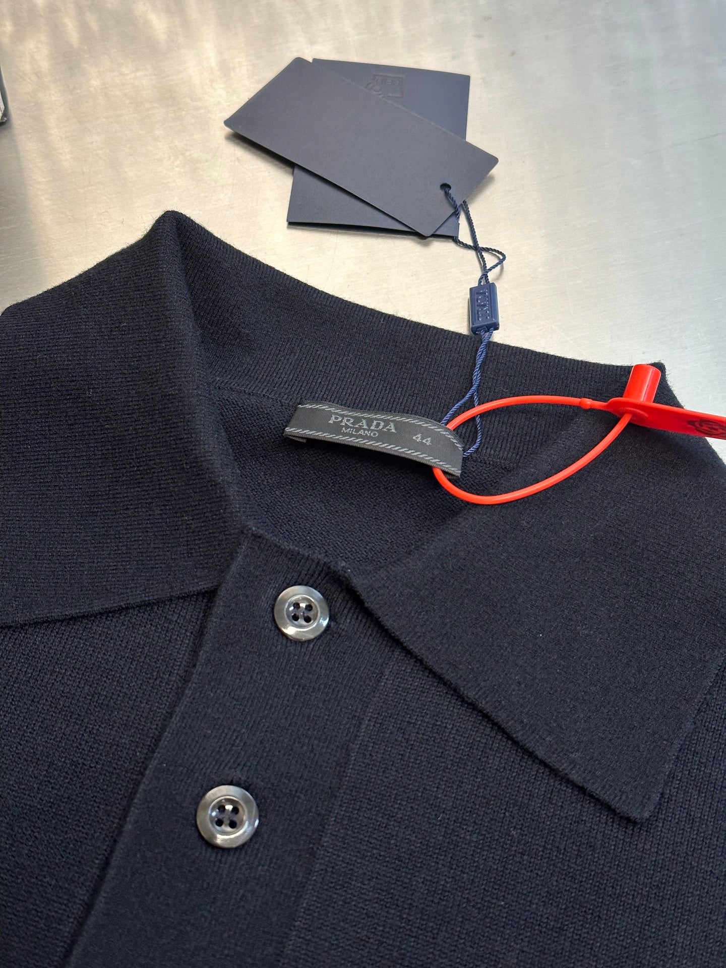 Prada silk cotton polo shirt