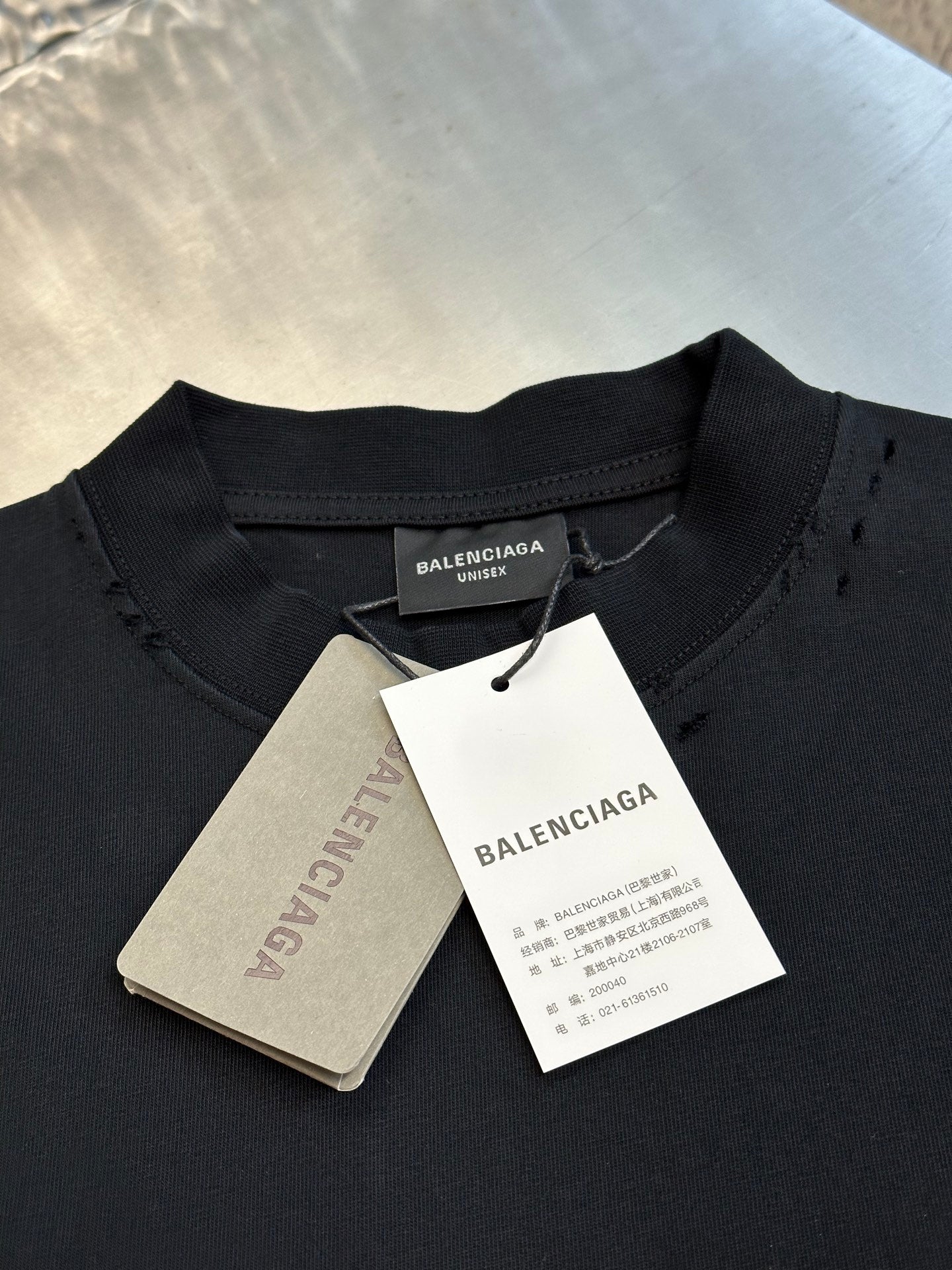 BB SS25 Tape Type Oversize T-shirt Black/White