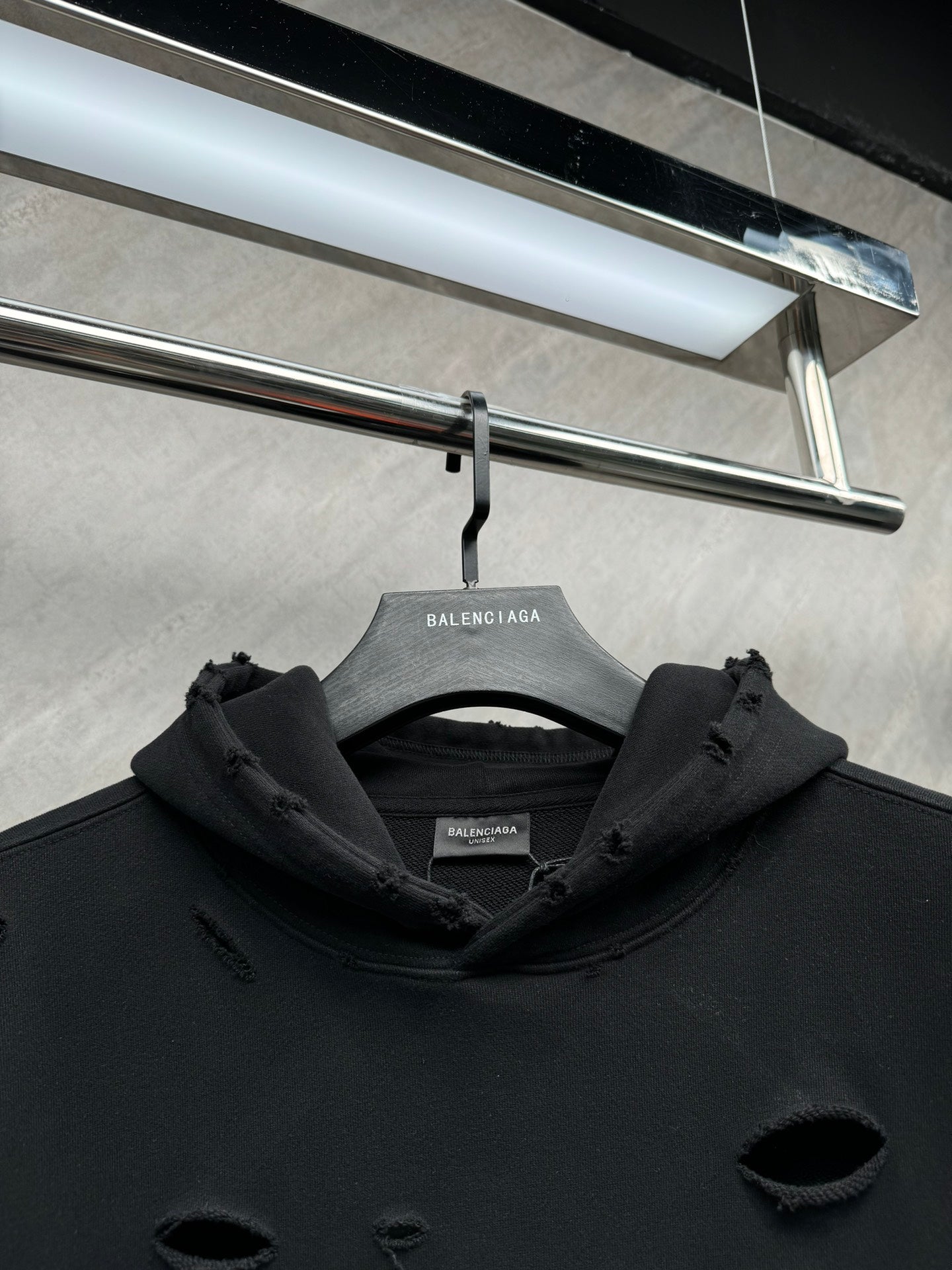 BB Destroyed oversize hoodie black