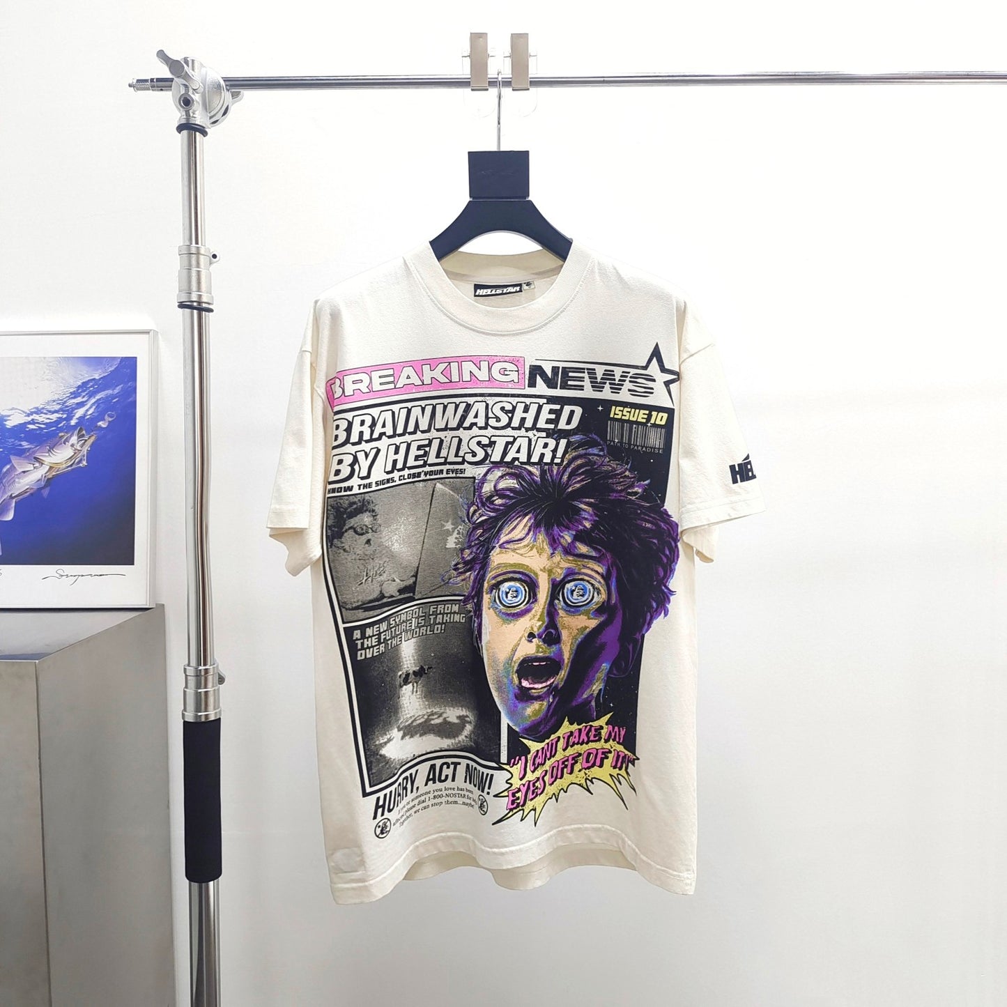 Hellstar Breaking News T-Shirt 'White'