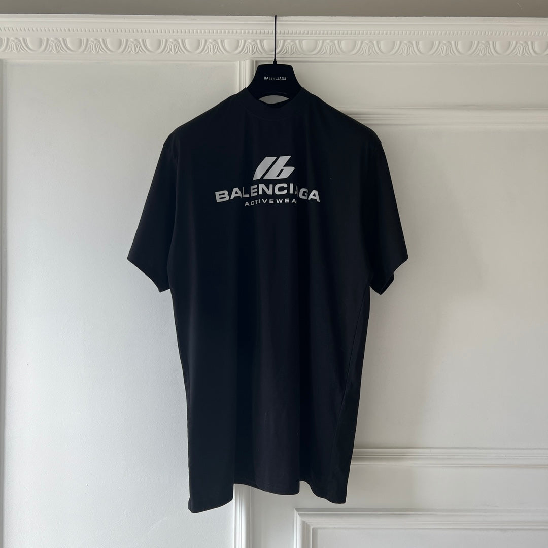 Balenciaga ACTIVEWEAR T-SHIRT MEDIUM FIT IN BLACK