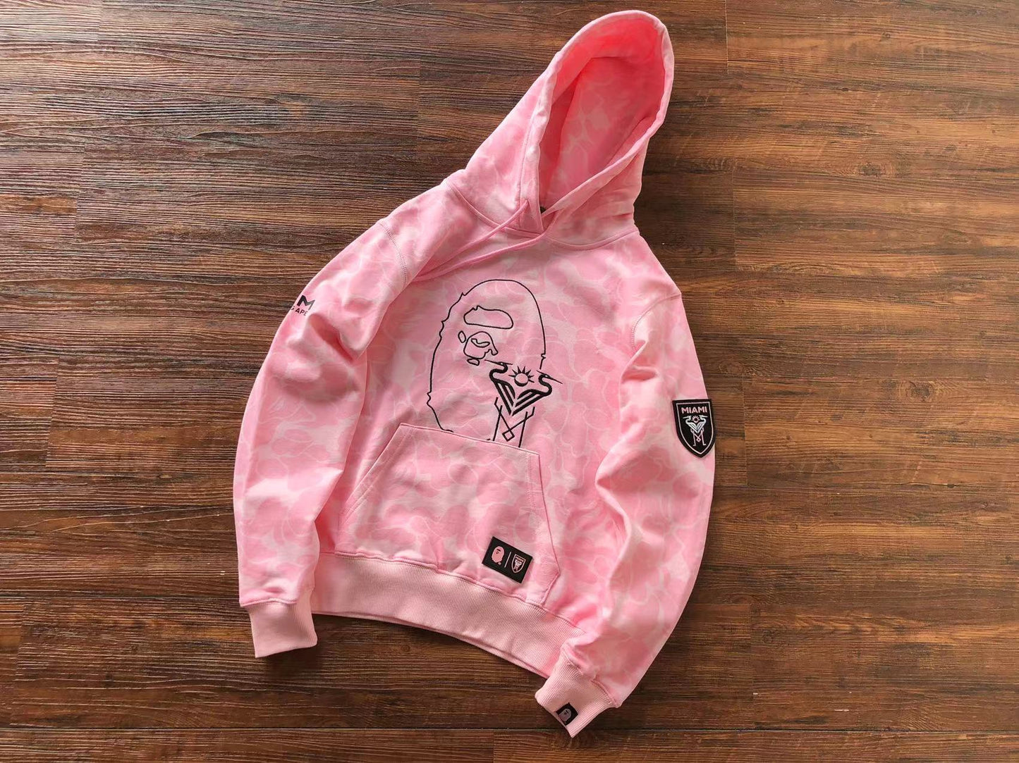 BAPE x Inter Miami CF Camo Pullover Hoodie