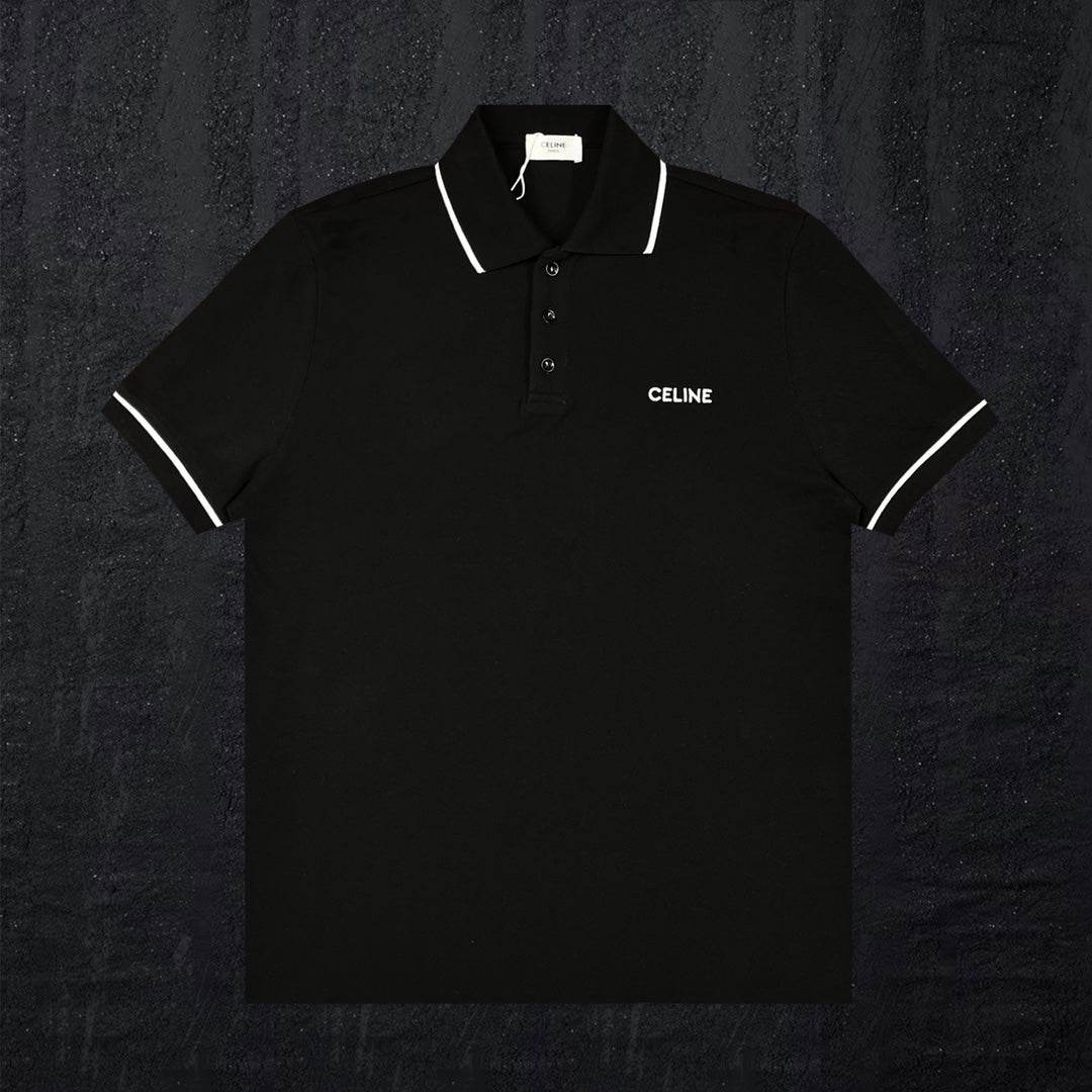 Celine CLASSIC POLO SHIRT IN COTTON PIQUÉ