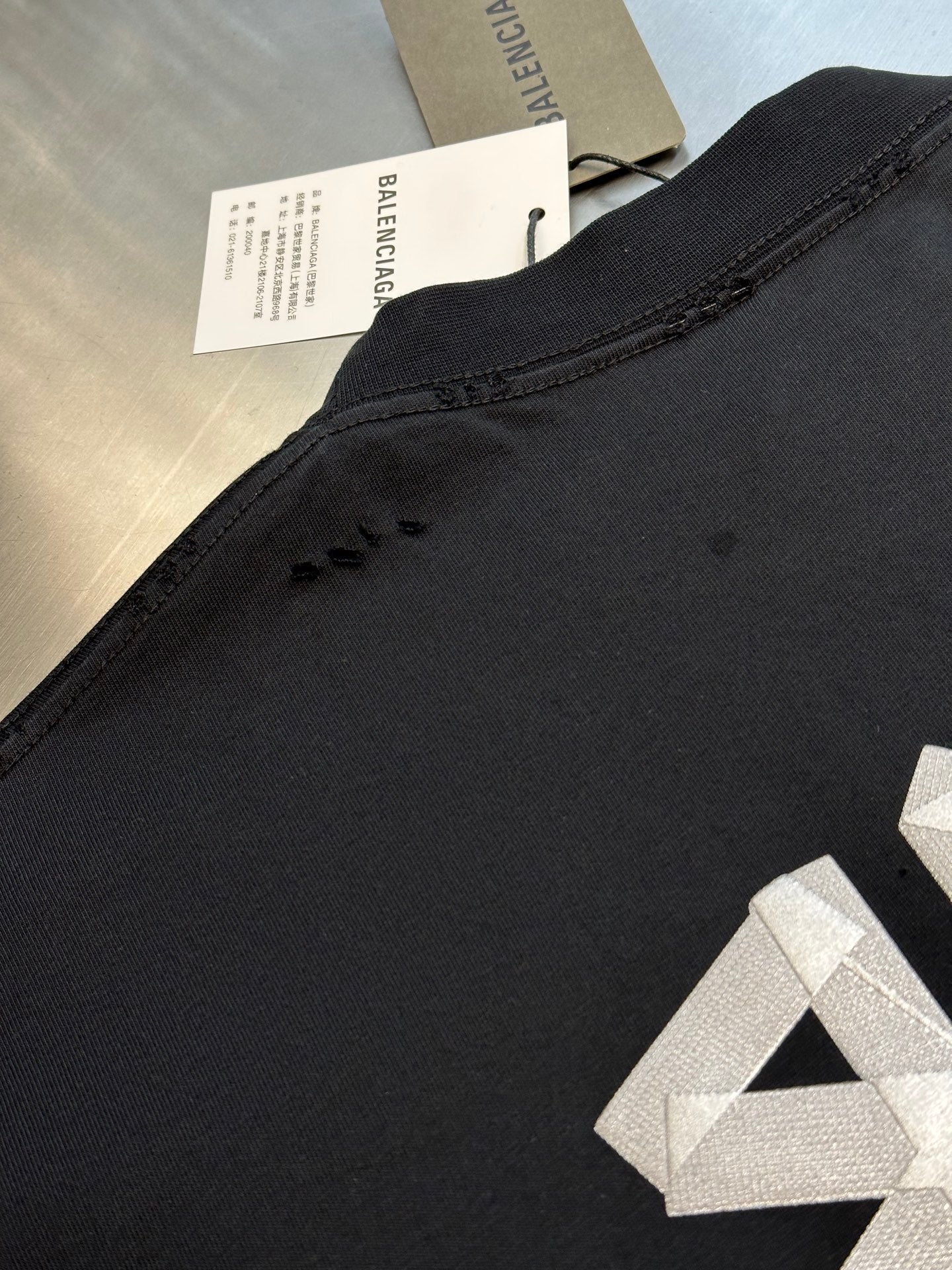 BB SS25 Tape Type Oversize T-shirt Black/White
