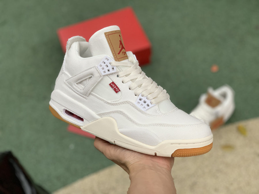 Levi's x Air Jordan 4 Retro 'White Denim'