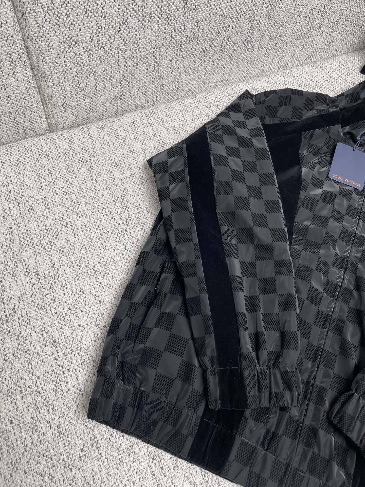 LV Flocked Damier Technical Tracksuit Top