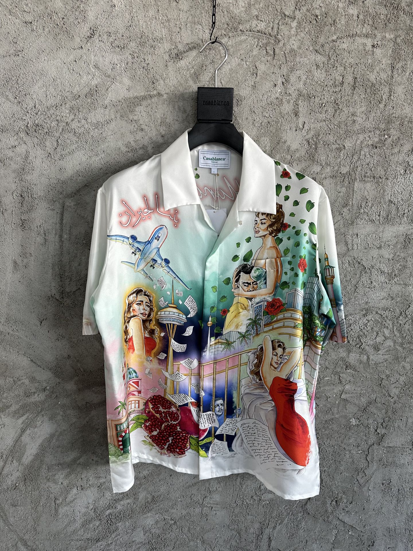 Casablanca Cuban Collar Short-Sleeve Shirt 'La Liaison'