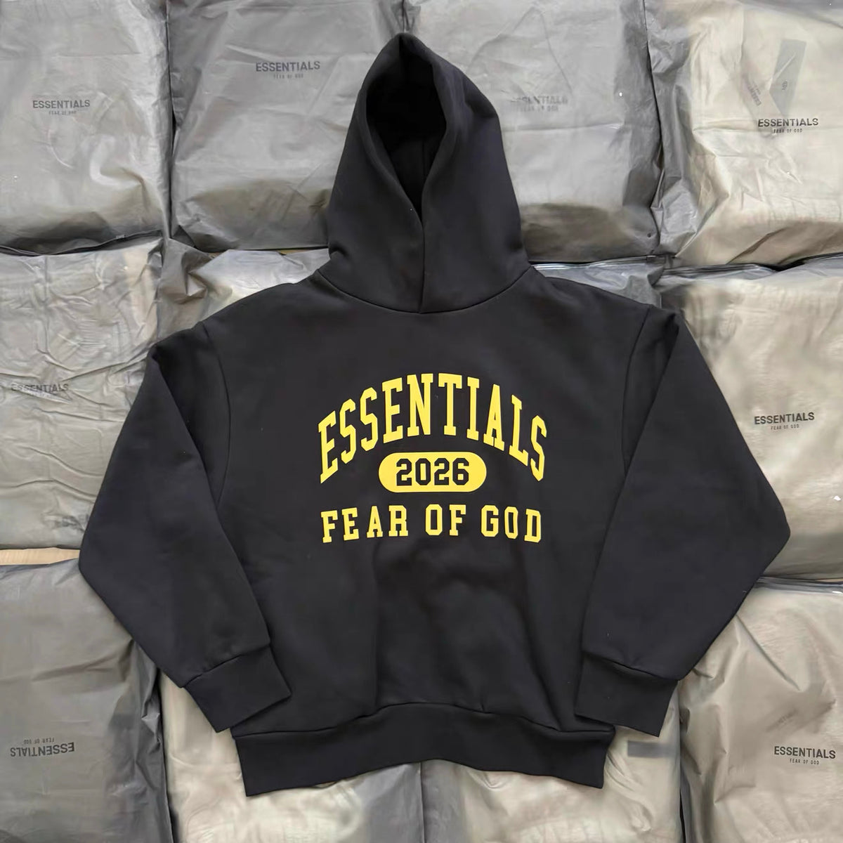 Fear of God Essentials Classic Hoodie "Vintage Black"