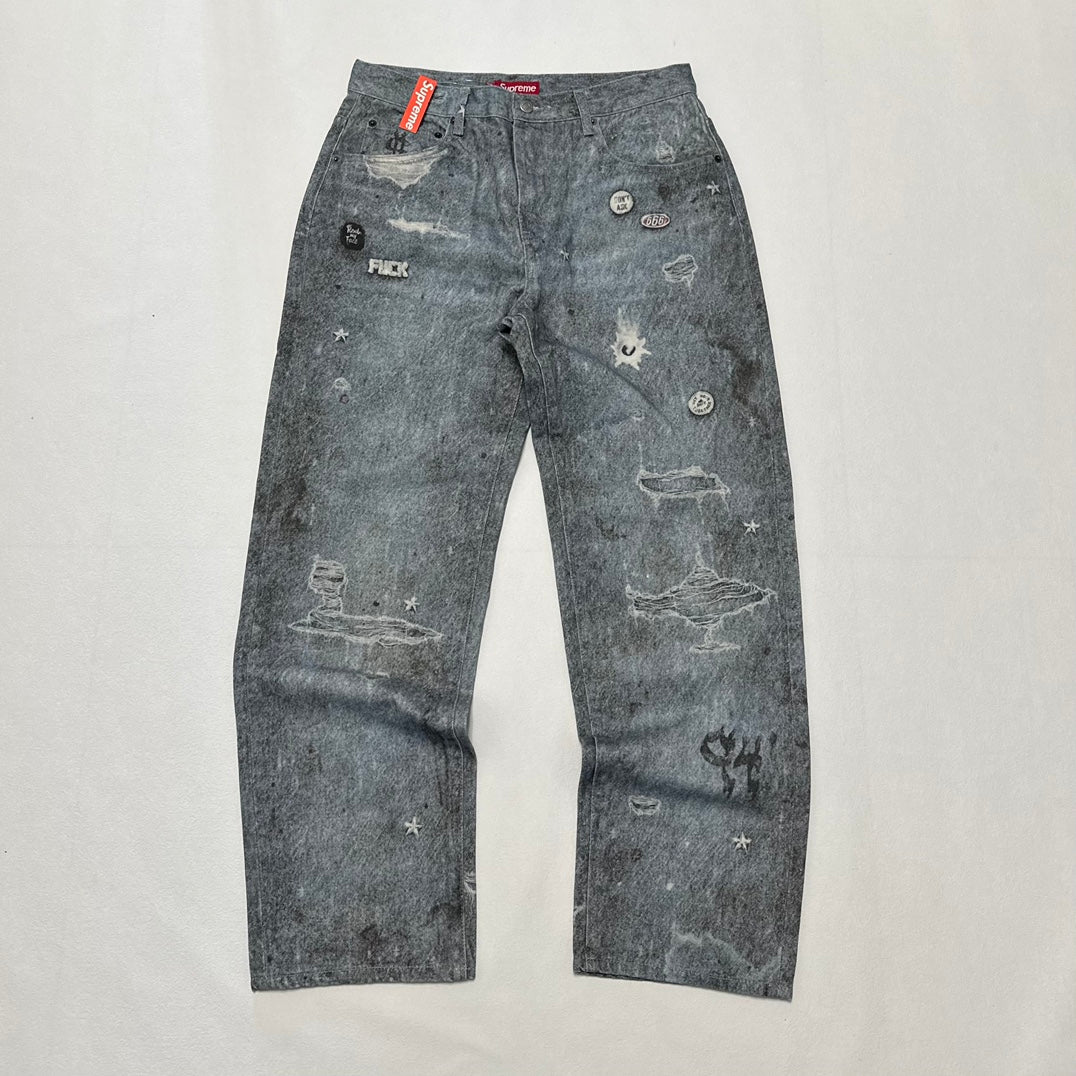 SUP HJR Trompe L'oeil Loose Fit Jean 'Blue'